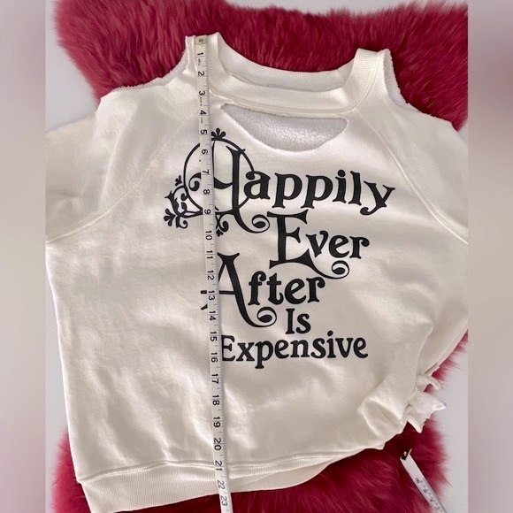 Wildfox CUSTOMIZED Oversized Ivory Black Letters Happily Ever After is EXPENSIVE - Picture 15 of 15